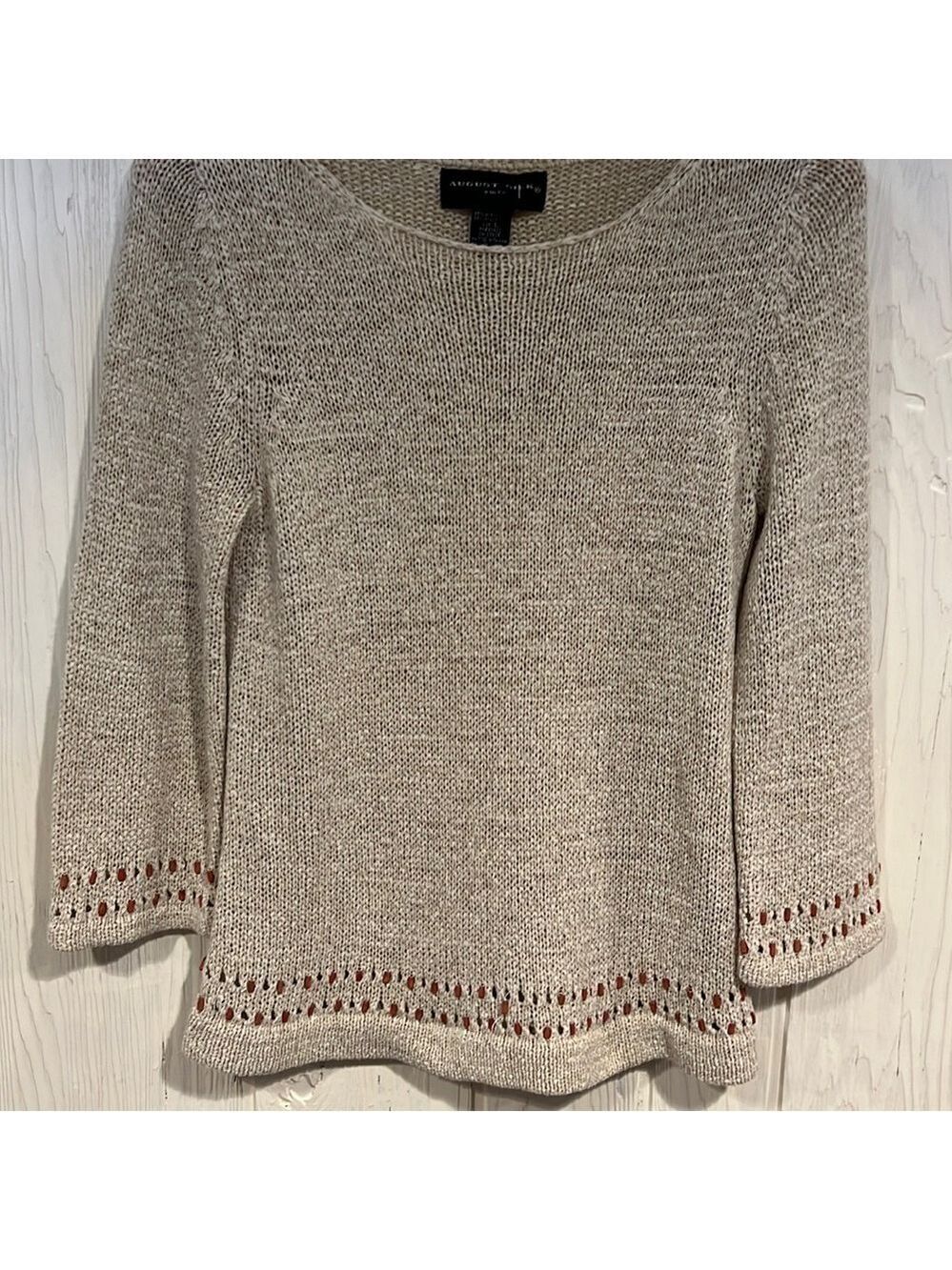 August Silk Sweater Long Sleeve Large